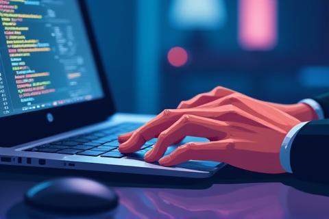 Hands-on coding project example on a computer screen